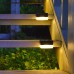 FixtureDisplays® Solar Deck Lights, LED Step Lights Outdoor Waterproof Fence Lamp Garden Post Light (Warm White) 21835